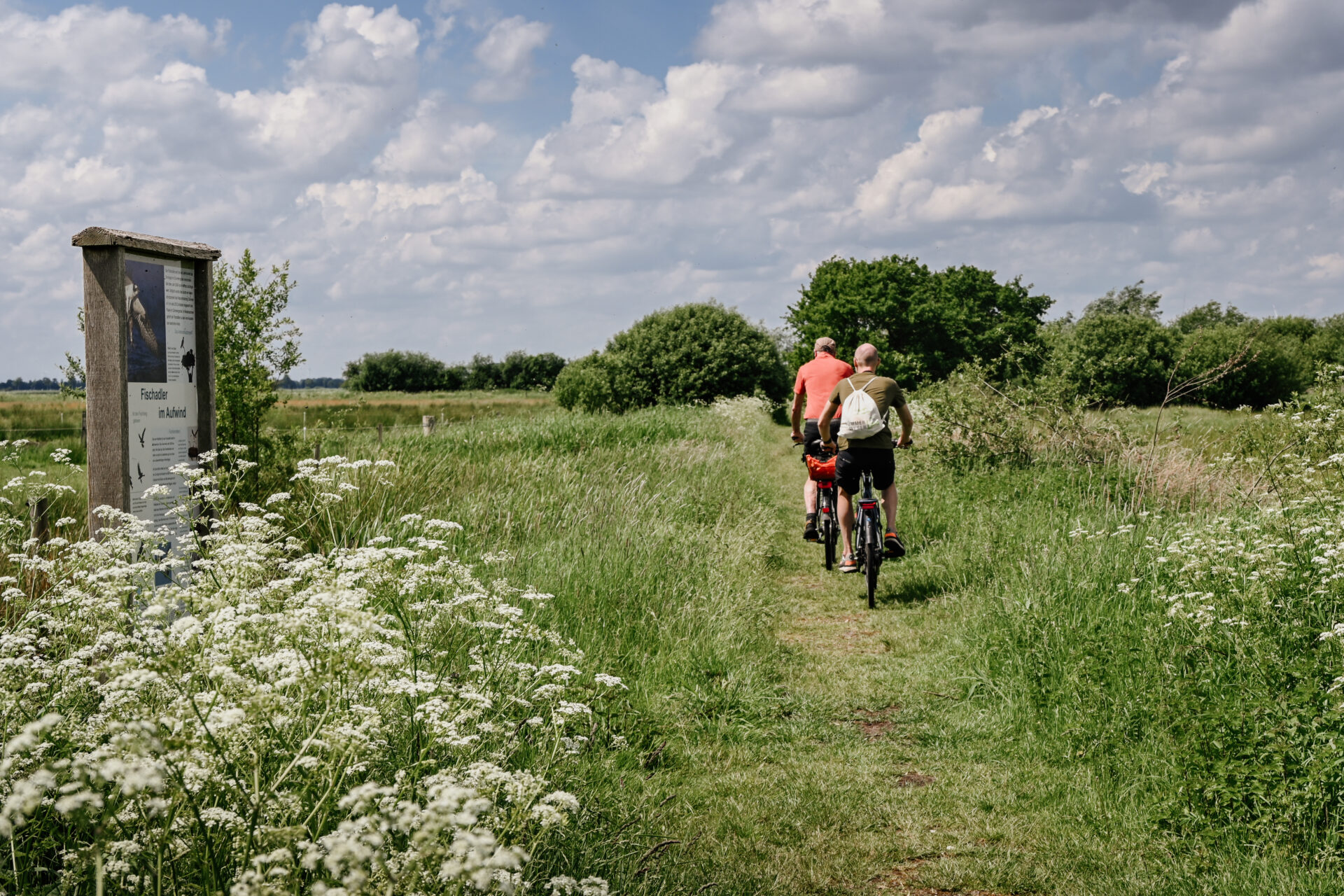Zwei Radfahrer im Ochsenmoor